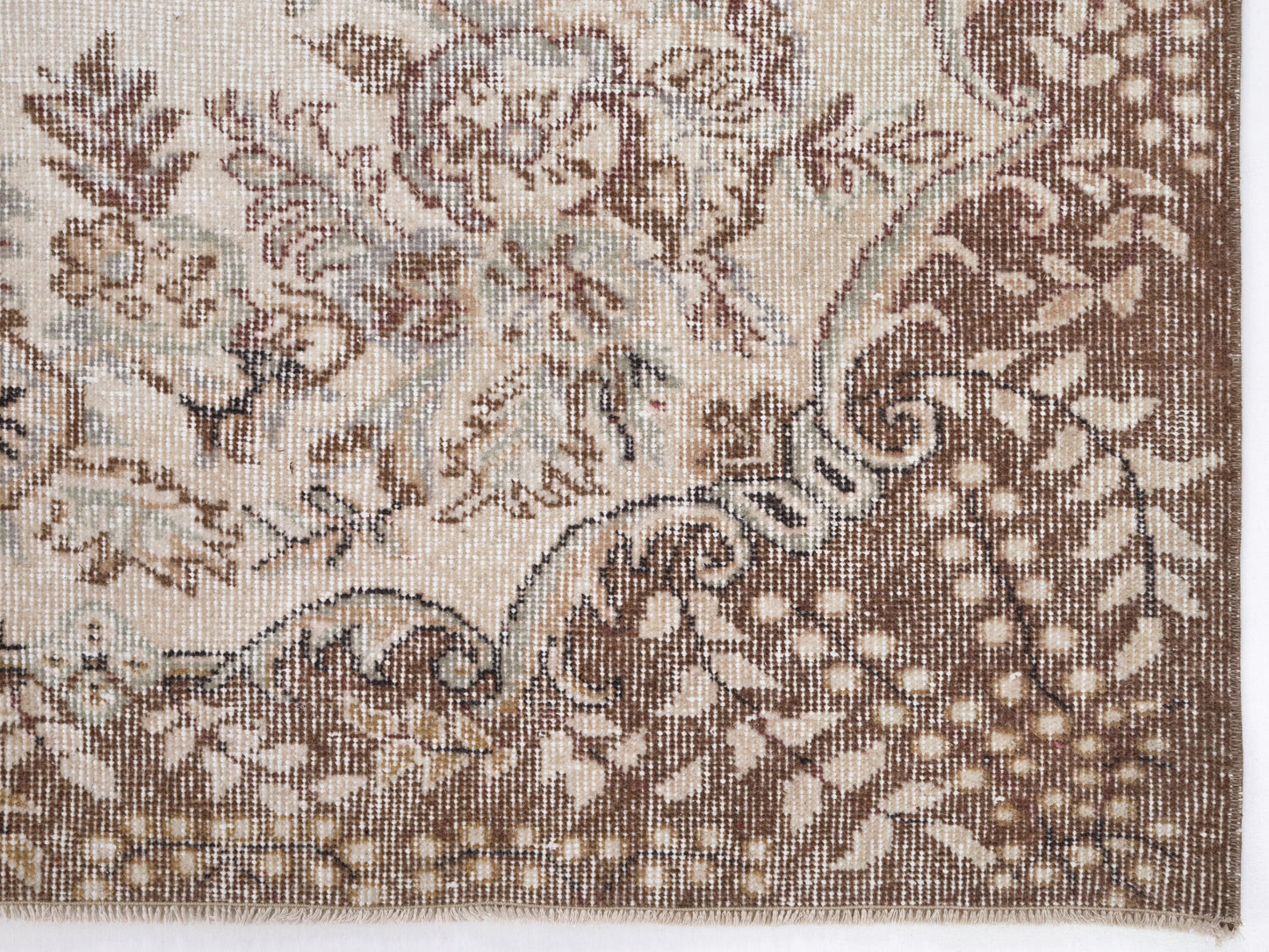 Vintage Handmade Rug, Primitive Rustic Rug, Turkish Rug, Oushak Antique Rug, Neutral Faded Rug, Living Room Rug, Area Rug, Rug 5x9, 10404