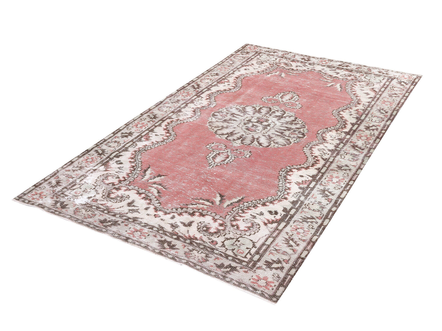 Handmade Anatolia Rug, Turkish Vintage Antique Rug, Oushak Faded Rug, Living Room Rug, Bohemian Eclectic Rug, Neutral Rug, Rug 5x8, 10398