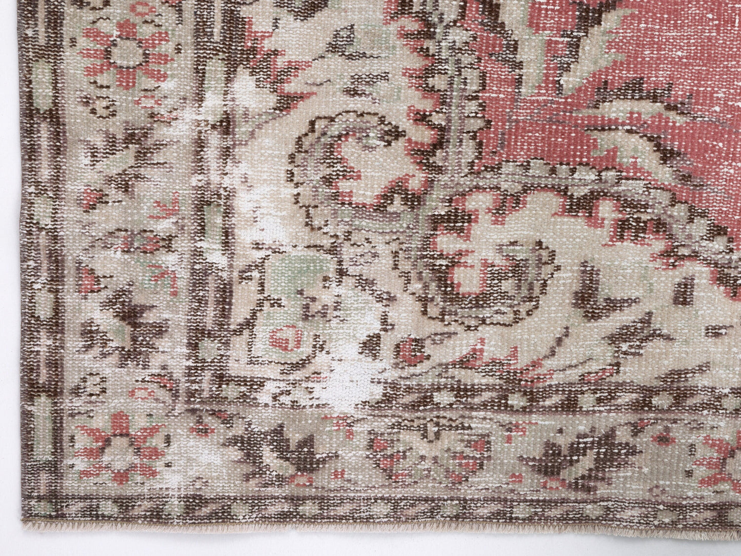 Handmade Anatolia Rug, Turkish Vintage Antique Rug, Oushak Faded Rug, Living Room Rug, Bohemian Eclectic Rug, Neutral Rug, Rug 5x8, 10398