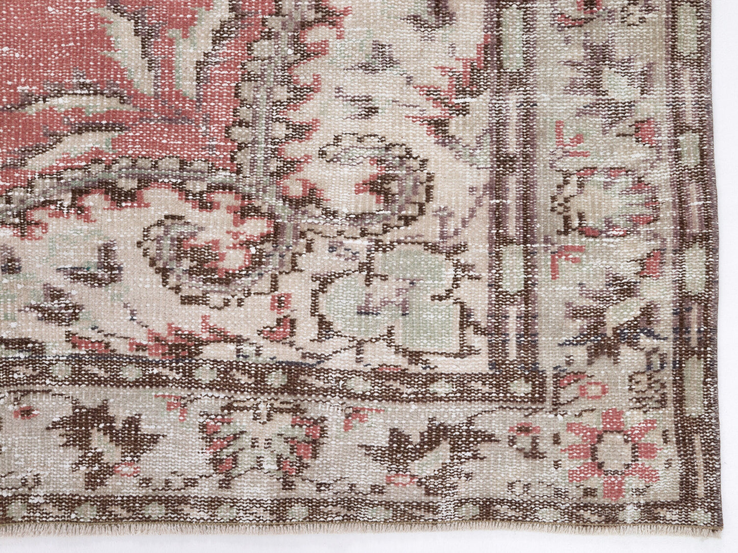 Handmade Anatolia Rug, Turkish Vintage Antique Rug, Oushak Faded Rug, Living Room Rug, Bohemian Eclectic Rug, Neutral Rug, Rug 5x8, 10398