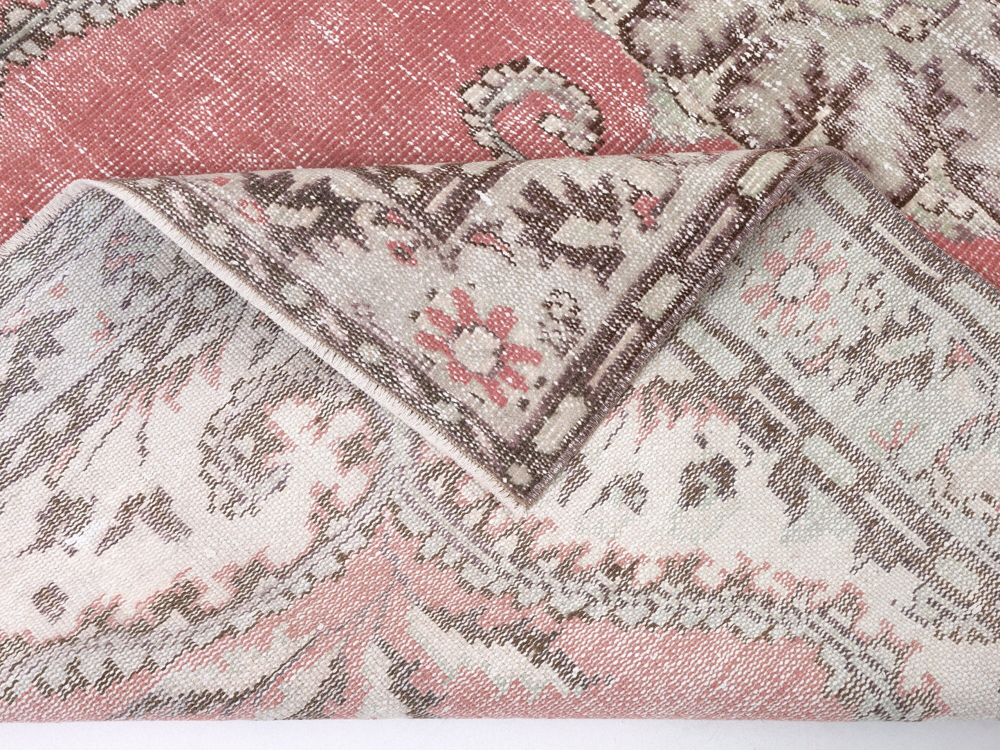 Handmade Anatolia Rug, Turkish Vintage Antique Rug, Oushak Faded Rug, Living Room Rug, Bohemian Eclectic Rug, Neutral Rug, Rug 5x8, 10398