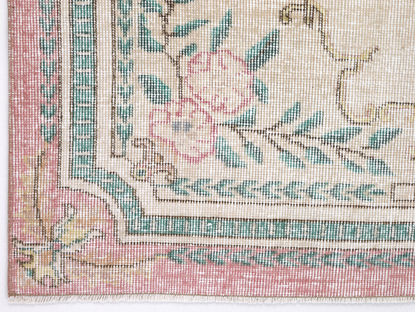Turkish Rug 4x8, Handmade Area Bohemian Rug, Oushak Faded Eclectic Rug, Vintage Unique Rug, Turkey Rug, Anatolia Rug, Oushak Carpet, 10401