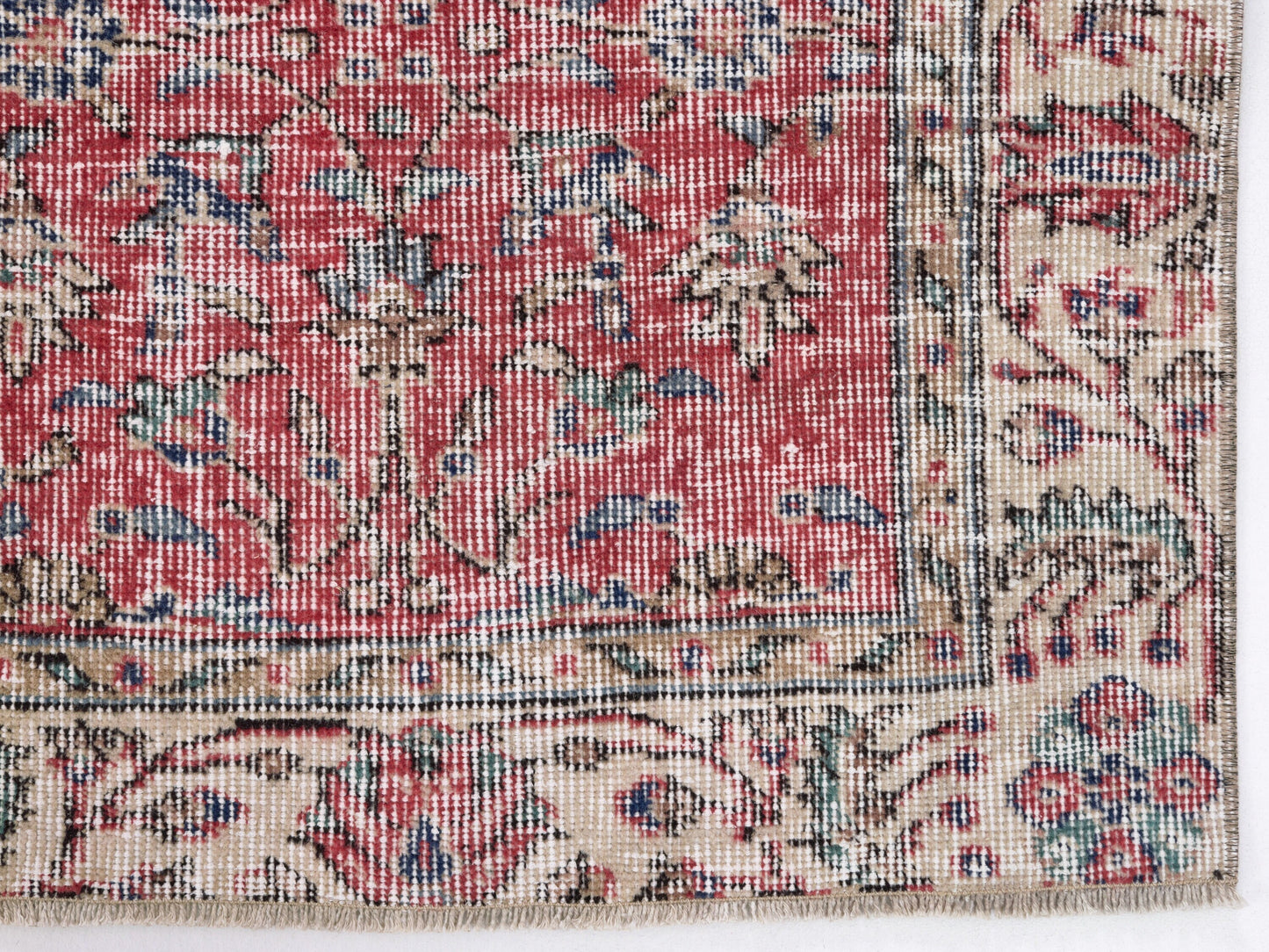 Bohemian Rug, Vintage Rug, Handmade Anatolia Eclectic Rug, Turkish Oushak Antique Rug, Neutral Muted Rug, Area Floor Rug, Rug 5x7, 10409