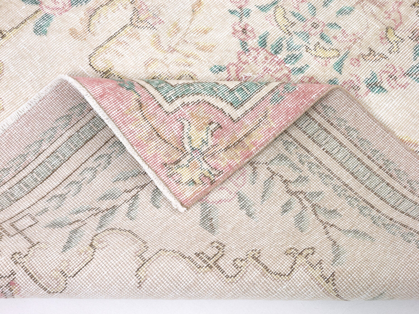 Turkish Rug 4x8, Handmade Area Bohemian Rug, Oushak Faded Eclectic Rug, Vintage Unique Rug, Turkey Rug, Anatolia Rug, Oushak Carpet, 10401