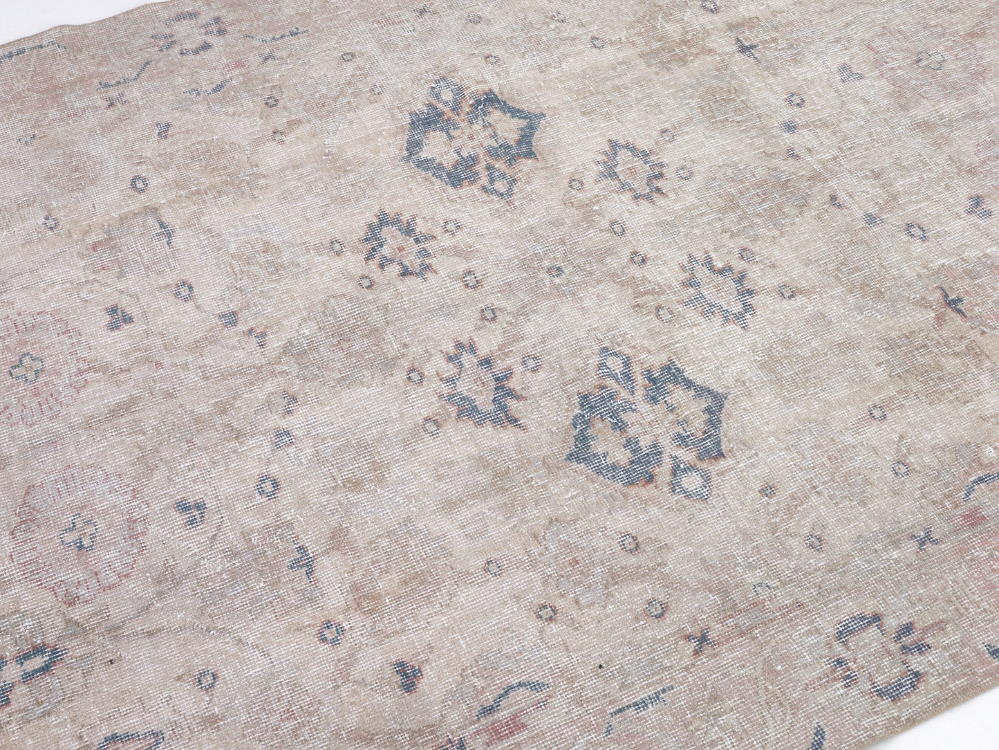 Handmade Rug, Vintage Oushak Rug, Scandinavian Rug, Turkish Faded Old Rug, Neutral Area Rug, Turkey Rug, Living Room Rug, Rug 4x8, 10429