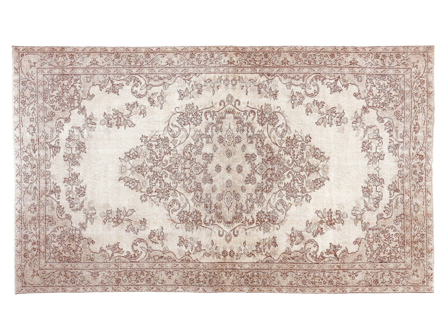 Handmade Rug, Turkish Oushak Rug, Vintage Unique Old Rug, Wool Rug, Neutral Area Muted Rug, Scandinavian Rug, Kid Room Rug, Rug 5x9, 10435