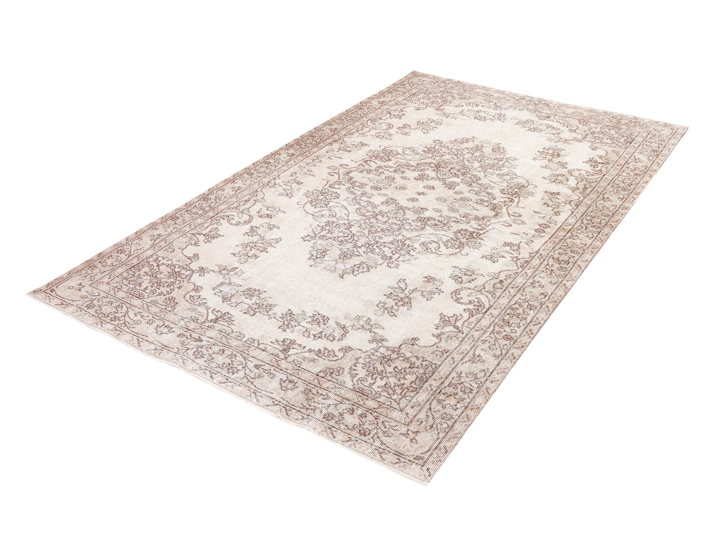 Handmade Rug, Turkish Oushak Rug, Vintage Unique Old Rug, Wool Rug, Neutral Area Muted Rug, Scandinavian Rug, Kid Room Rug, Rug 5x9, 10435