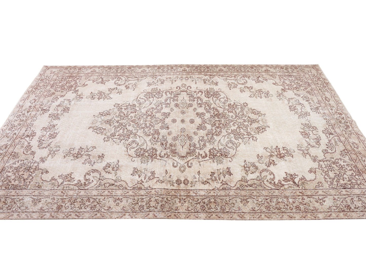 Handmade Rug, Turkish Oushak Rug, Vintage Unique Old Rug, Wool Rug, Neutral Area Muted Rug, Scandinavian Rug, Kid Room Rug, Rug 5x9, 10435