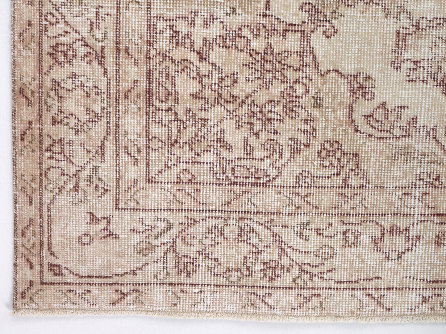 Handmade Rug, Turkish Oushak Rug, Vintage Unique Old Rug, Wool Rug, Neutral Area Muted Rug, Scandinavian Rug, Kid Room Rug, Rug 5x9, 10435