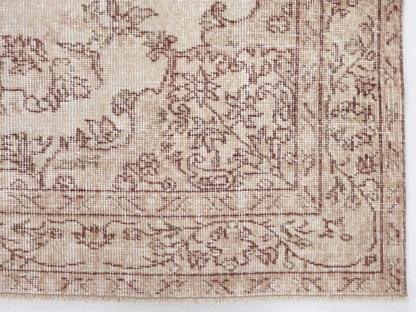 Handmade Rug, Turkish Oushak Rug, Vintage Unique Old Rug, Wool Rug, Neutral Area Muted Rug, Scandinavian Rug, Kid Room Rug, Rug 5x9, 10435