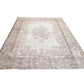 Primitive Rug, Turkish Oushak Rug, Vintage Handmade Unique Rug, Neutral Area Muted Rug, Bedroom Rug, Turkey Rug, Rustic Rug, Rug 7x10, 10443