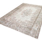 Primitive Rug, Turkish Oushak Rug, Vintage Handmade Unique Rug, Neutral Area Muted Rug, Bedroom Rug, Turkey Rug, Rustic Rug, Rug 7x10, 10443
