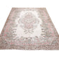 Turkish Rug, Vintage Handmade Rug, Bohemian Eclectic Rug, Neutral Rug, Oushak Area Unique Rug, Living Room Rug, Turkey Rug, Rug 6x9, 10444