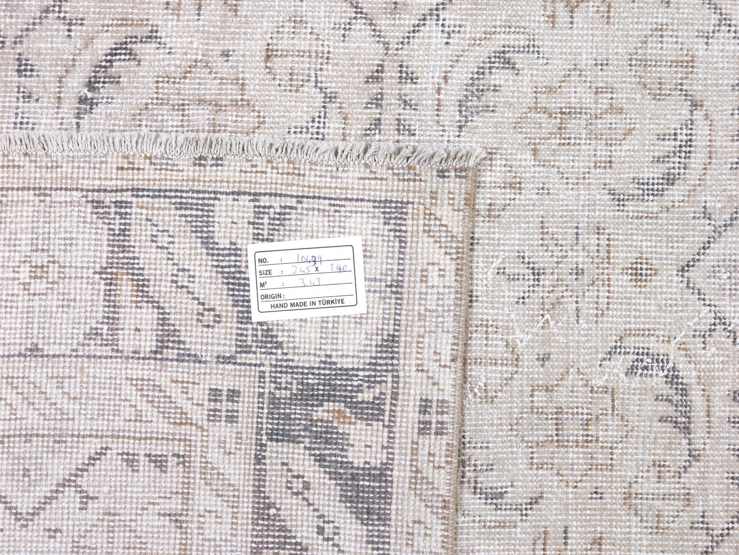 Oushak Rug, Vintage Rug, Turkish Handmade Faded Rug, Area Muted Rug, Neutral Floor Rug, Bedroom Rug, Scandinavian Rug, Rug 5x8, 10439