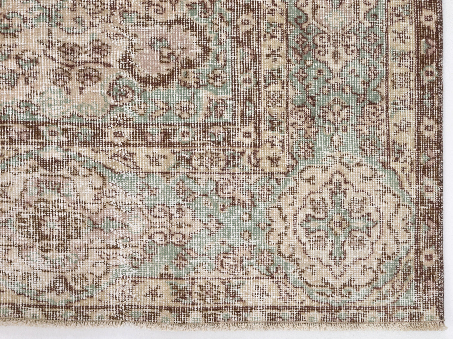 Primitive Rug, Turkish Oushak Rug, Vintage Handmade Unique Rug, Neutral Area Muted Rug, Bedroom Rug, Turkey Rug, Rustic Rug, Rug 7x10, 10443