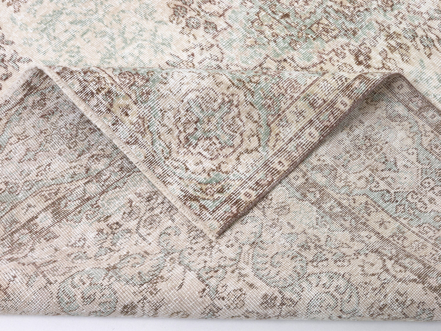 Primitive Rug, Turkish Oushak Rug, Vintage Handmade Unique Rug, Neutral Area Muted Rug, Bedroom Rug, Turkey Rug, Rustic Rug, Rug 7x10, 10443
