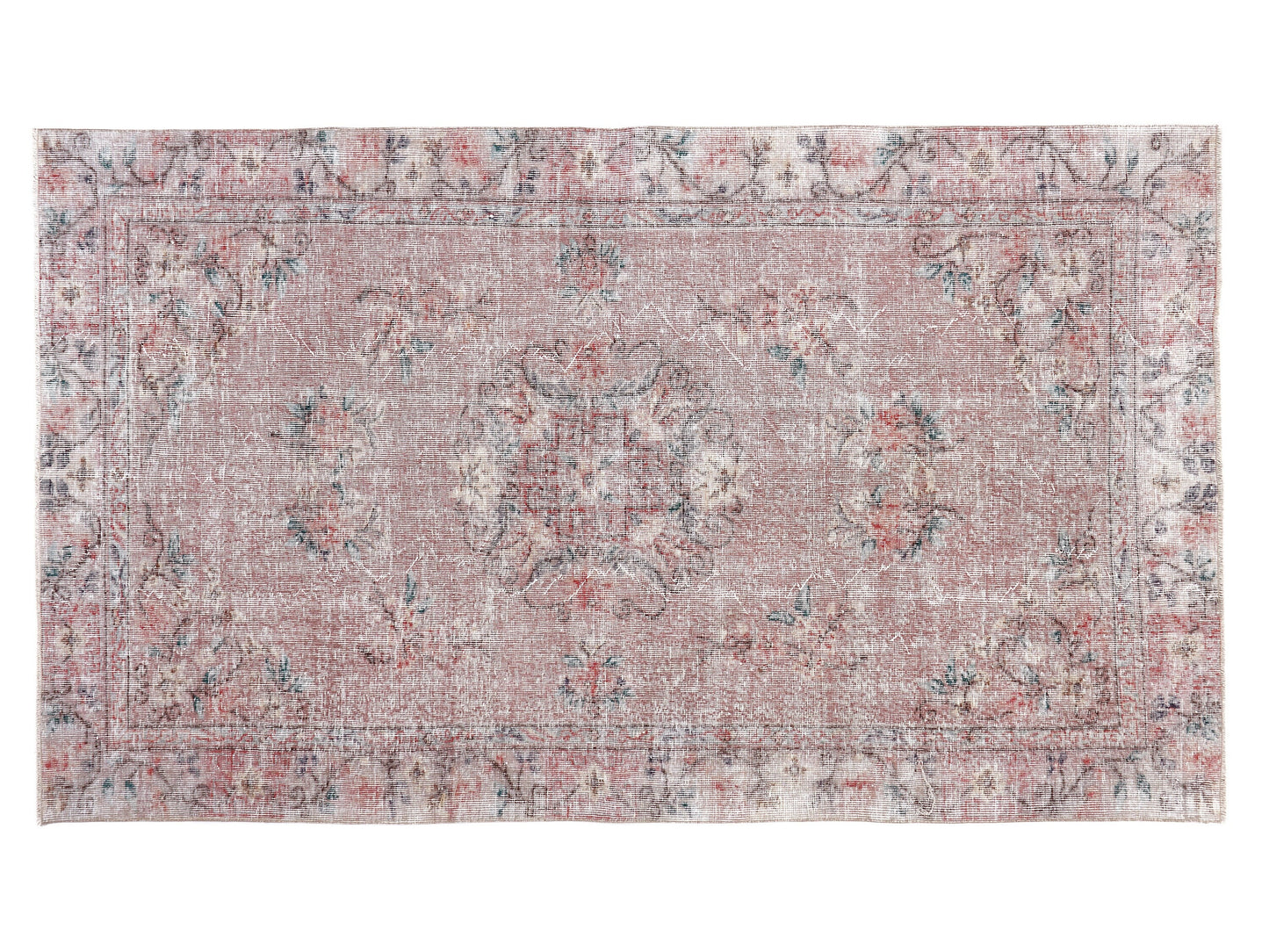 Oushak Rug 5x8, Vintage Handmade Faded Rug, Turkish Area Muted Rug, Anatolia Antique Rug, Bedroom Rug, Turkey Rug, Bohemian Rug, 10465