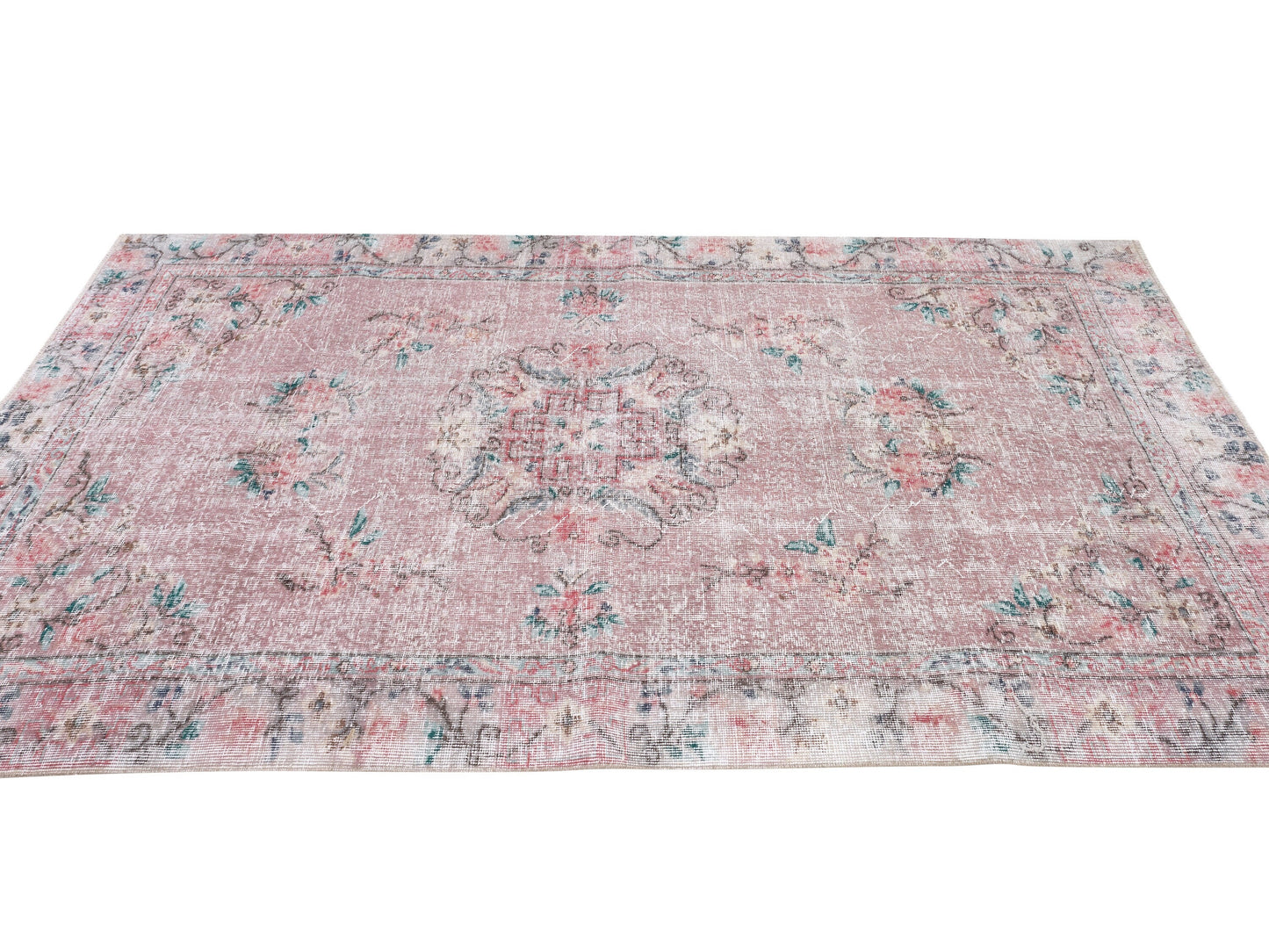 Oushak Rug 5x8, Vintage Handmade Faded Rug, Turkish Area Muted Rug, Anatolia Antique Rug, Bedroom Rug, Turkey Rug, Bohemian Rug, 10465