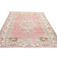 Turkish Oushak Rug, Handmade Anatolia Rug, Vintage Unique Faded Rug, Area Muted Rug, Bohemian Rug, Neutral Eclectic Rug, Rug 6x9, 10547