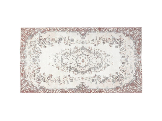 Neutral Rug, Handmade Rug, Turkish Oushak Faded Rug, Kid Room Rug, Vintage Unique Old Rug, Area Muted Rug, Carpet Rug, Rug 4x7, 10552