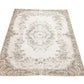 Neutral Rug, Handmade Rug, Turkish Oushak Faded Rug, Kid Room Rug, Vintage Unique Old Rug, Area Muted Rug, Carpet Rug, Rug 4x7, 10552
