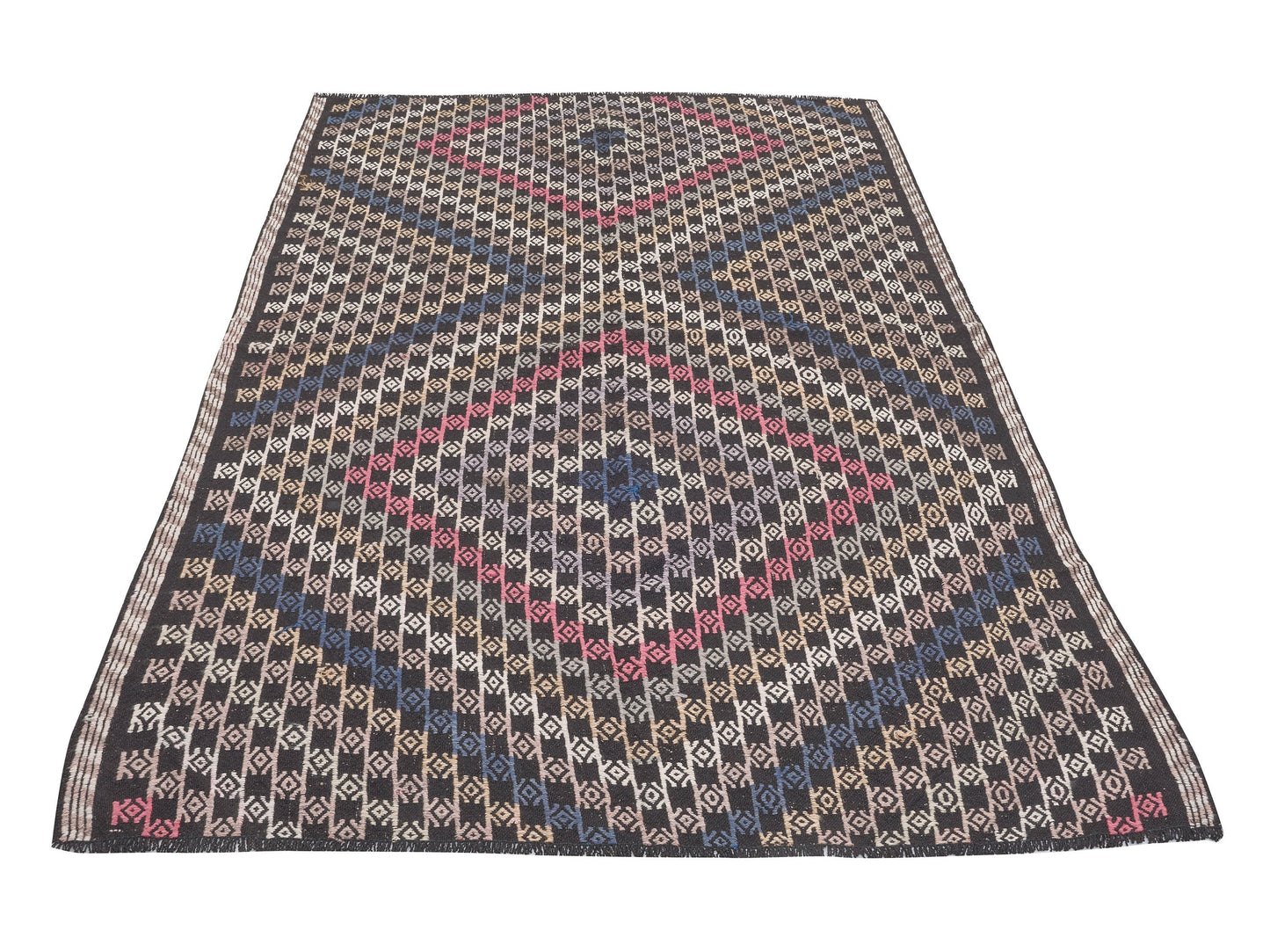 Turkish Kilim, Vintage Kilim, Kilim Rug, Area Kilim Rug, Turkish Kilim Rug, Handmade Bohemian Eclectic Kilim Rug, Kilim Rug 5x9, 11173
