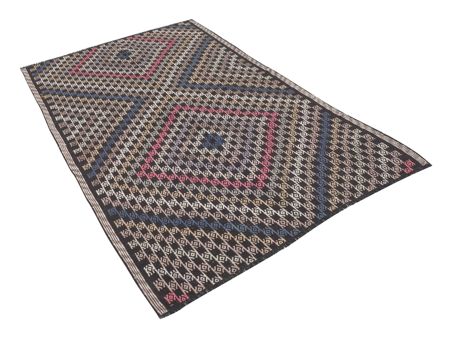 Turkish Kilim, Vintage Kilim, Kilim Rug, Area Kilim Rug, Turkish Kilim Rug, Handmade Bohemian Eclectic Kilim Rug, Kilim Rug 5x9, 11173