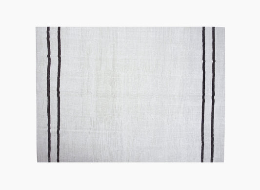 9X12 Oversize Large White Plain Kilim rug, Turkish Vintage Hemp Kilim rug 11x15, Neutral Rug, İvory rug,Area rug 9X12, 12167