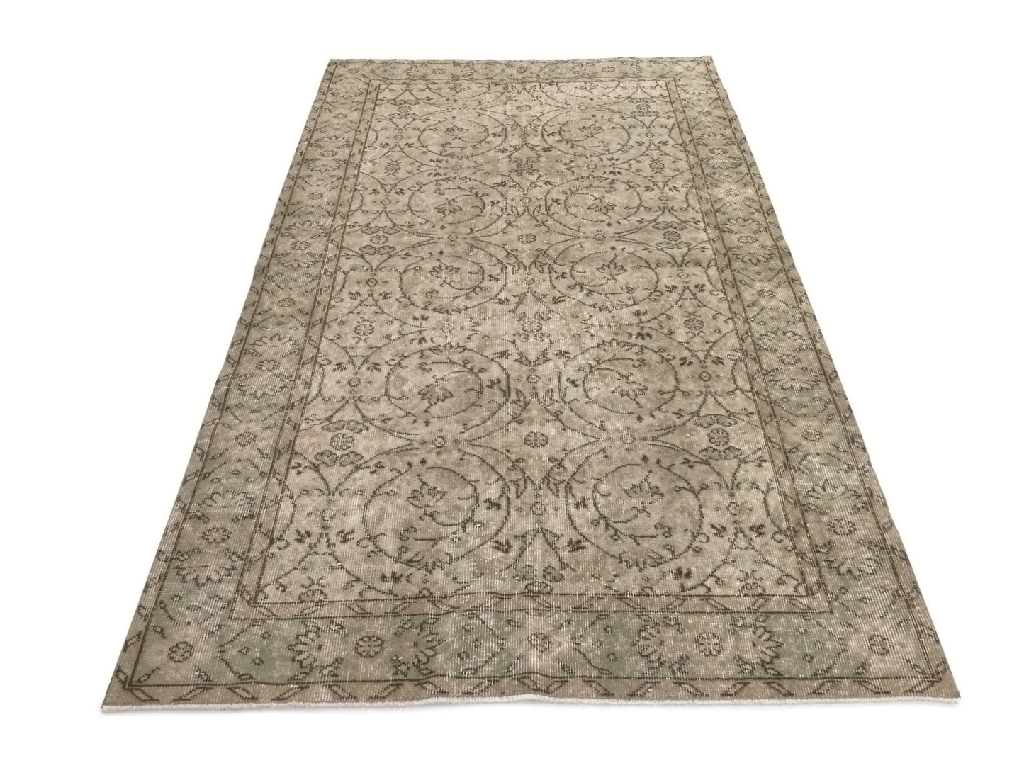 Turkish rug 4x8, Art deco Carpet rug, Oushak rug 4x8, Unique rug, Rare find Vintage rug, Turkey rug, Wool rug, One of a kind rug, 9579