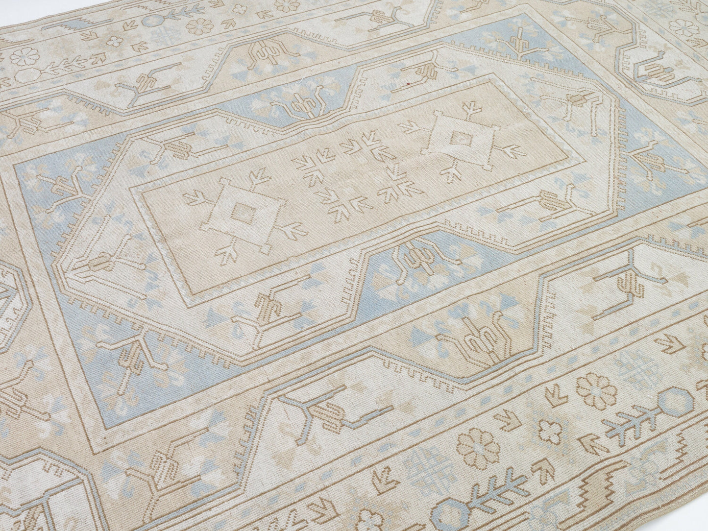 Turkish Oushak Vintage Rug, 6x8 Handmade Area Carpet rug, Neutral Faded Turkish Rug, Turkey rug, Wool Rug, Anatolia Rug, One of a kind,11020