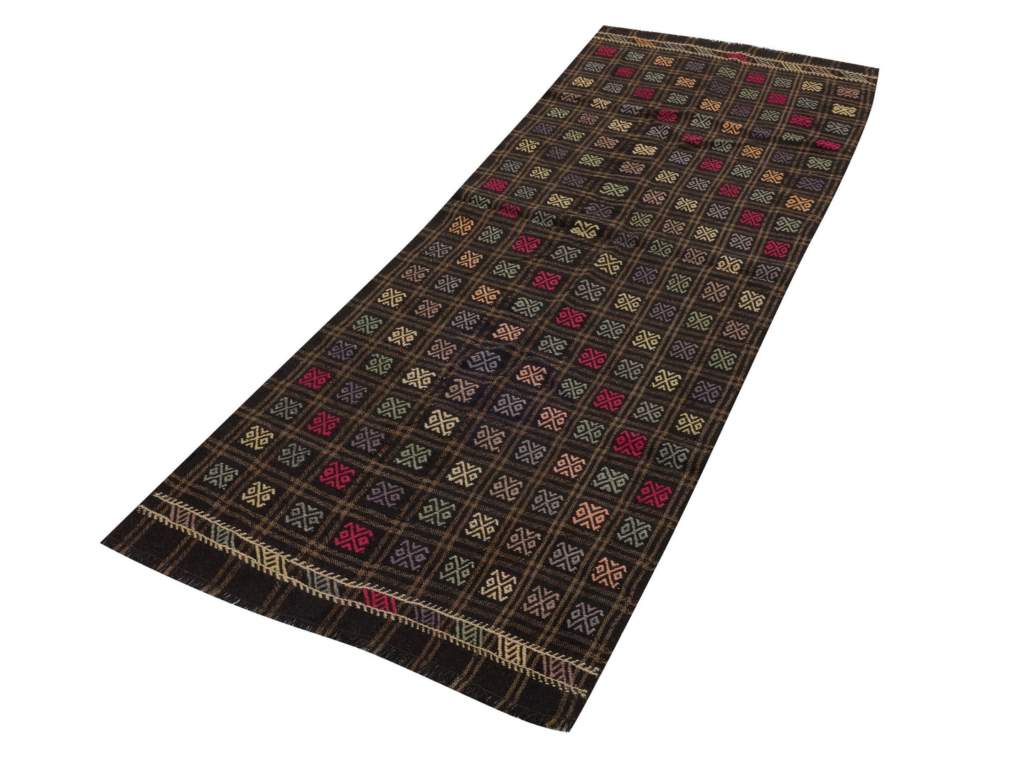 Turkish Kilim Runner Rug, Narrow Kilim Runner Rug, Vintage Runner Kilim rug , Kilim Rug Runner 3x8, Anatolia Rug Kilim, Kitchen Rug, 10525