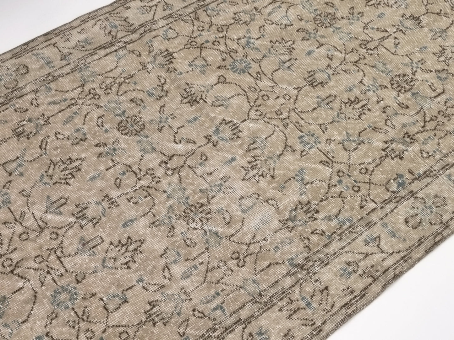 3x6 Area Rug, Anatolia Oushak Rug ,Turkish Vintage Rug, Handmade Rug, Neutral Rug ,Muted Rug ,Wool Rug, Faded Rug, 9605
