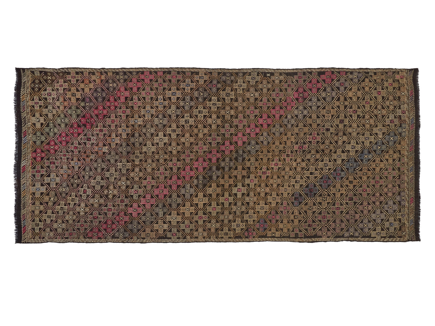 Turkish Vintage Kilim Rug, Handmade Anatolia Ethnic Kilim Rug, Kilim Rug 5x11, Turkish Kilim, Living Rug, Rug Kilim, Rustic Rug, 10515