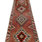 Scandinavian Rug Runner 3x12, Turkish Runner, Faded Rug, Vintage Runner, Oushak Runner ,Kitchen Farmhouse Runner Rug, Kilim Runner, 7706