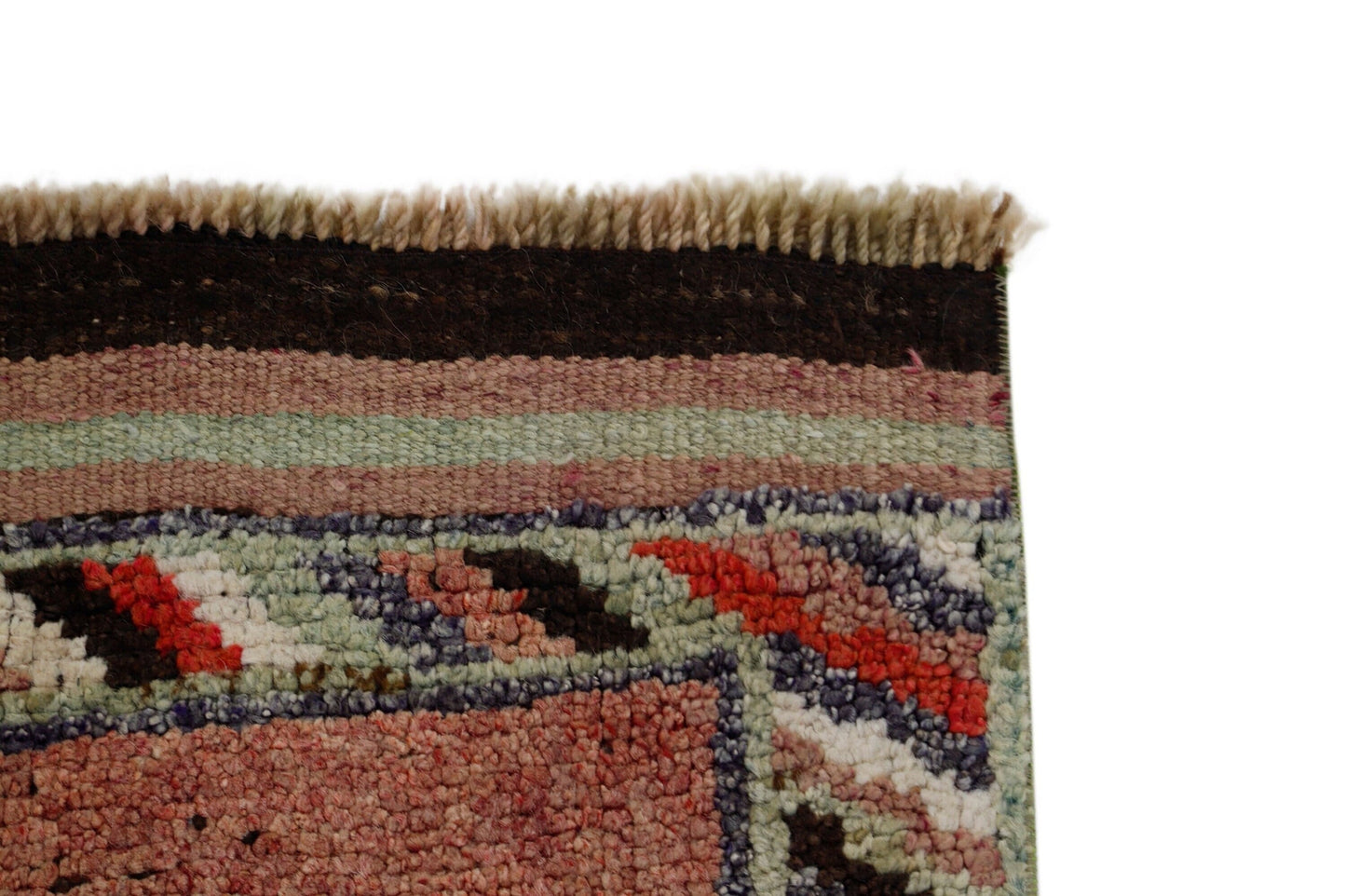 Scandinavian Rug Runner 3x12, Turkish Runner, Faded Rug, Vintage Runner, Oushak Runner ,Kitchen Farmhouse Runner Rug, Kilim Runner, 7706