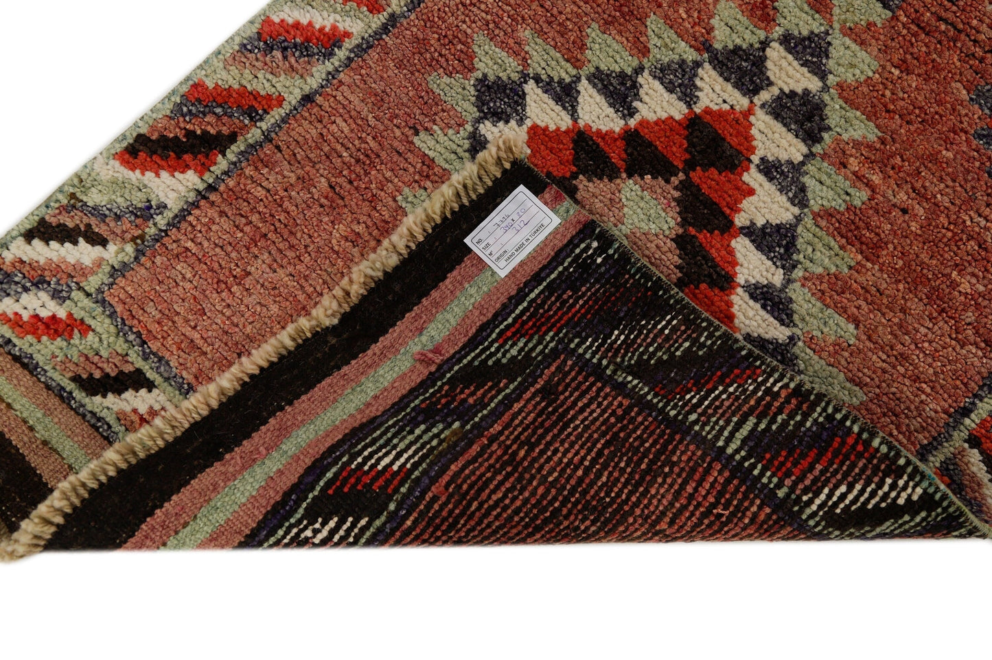 Scandinavian Rug Runner 3x12, Turkish Runner, Faded Rug, Vintage Runner, Oushak Runner ,Kitchen Farmhouse Runner Rug, Kilim Runner, 7706
