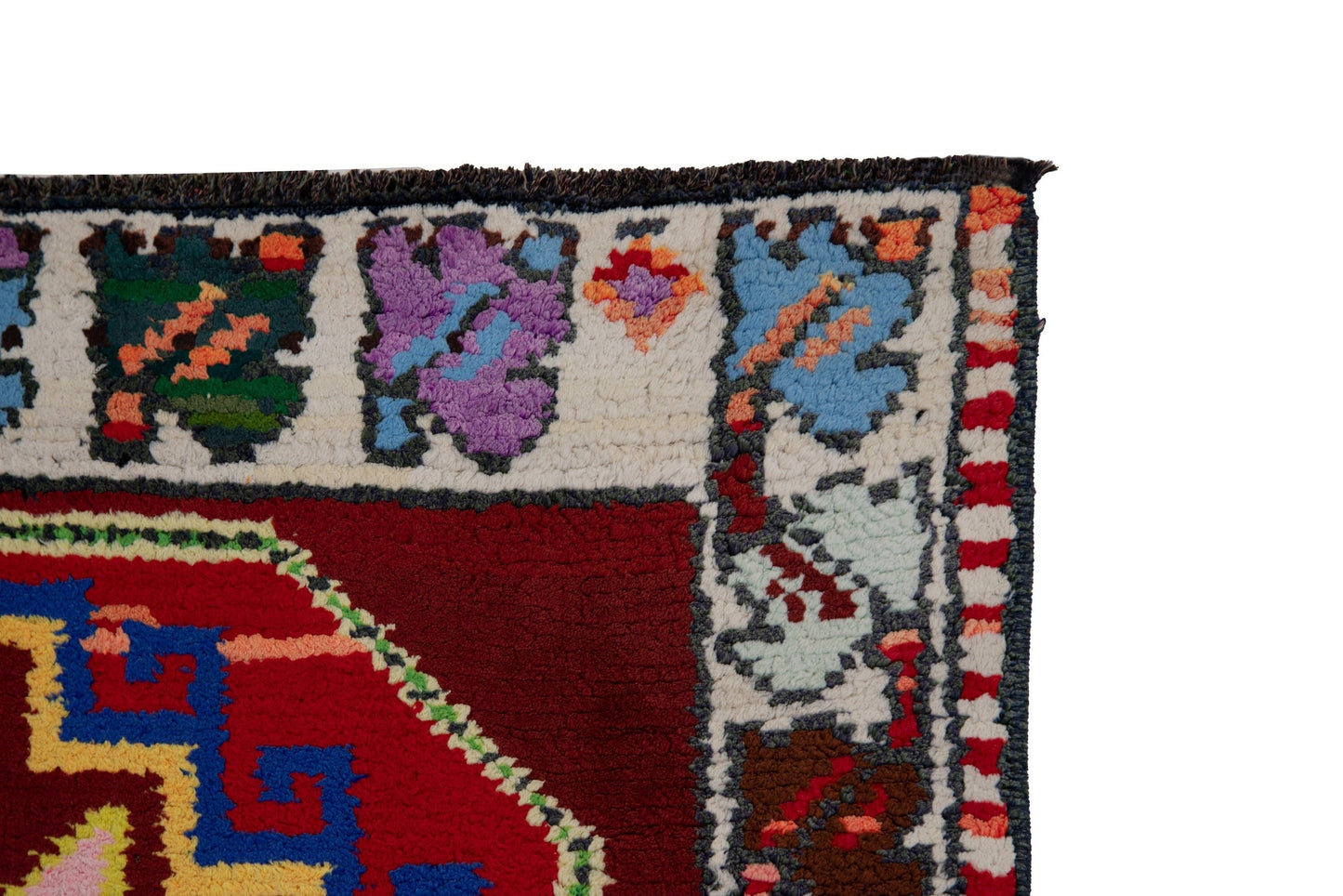 Bohemian Geometric Rainbow Runner Rug, Turkish Runner, Oushak Runner, Vintage Runner, Carpet Runner ,3x12 Rug runne, Boho rug,7787