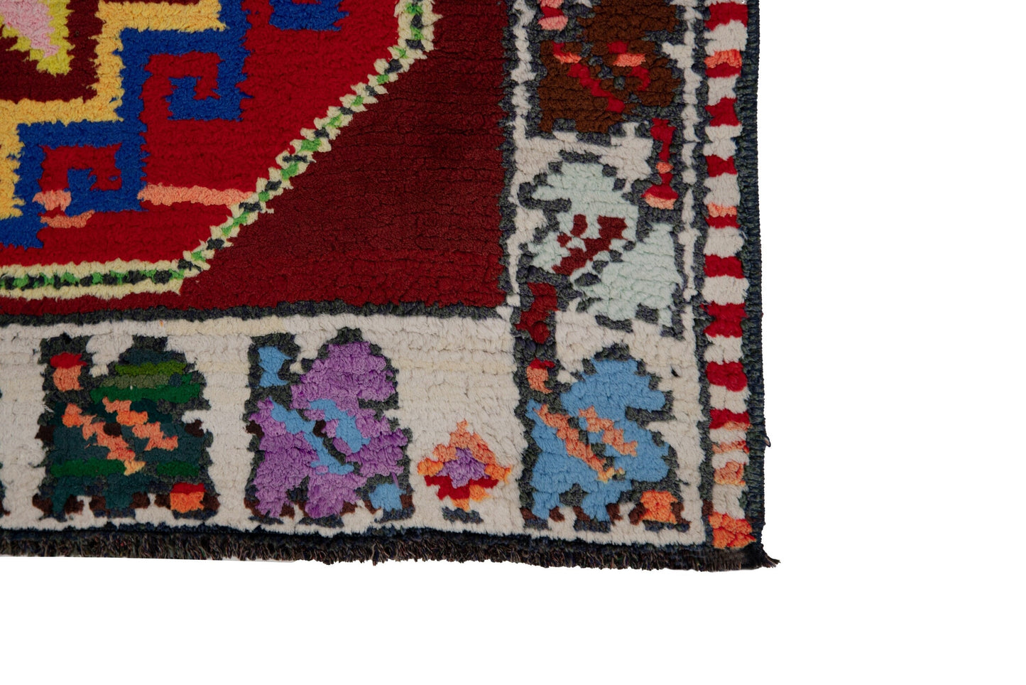 Bohemian Geometric Rainbow Runner Rug, Turkish Runner, Oushak Runner, Vintage Runner, Carpet Runner ,3x12 Rug runne, Boho rug,7787