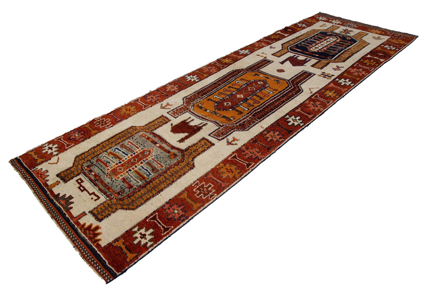 Long Wide Entryway Runner Rug, Carpet Runner, Hallway Oriental Narrow Runner Rug, 4x13 Rug, Turkish Rug , One of a kind Rug ,7798