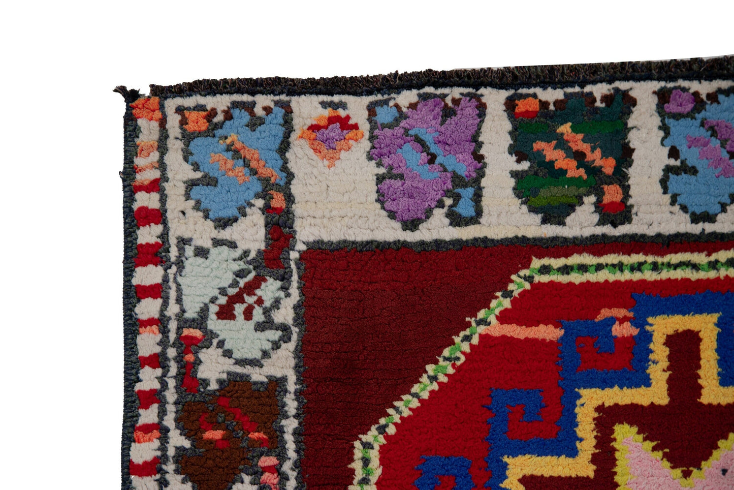 Bohemian Geometric Rainbow Runner Rug, Turkish Runner, Oushak Runner, Vintage Runner, Carpet Runner ,3x12 Rug runne, Boho rug,7787