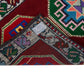 Bohemian Geometric Rainbow Runner Rug, Turkish Runner, Oushak Runner, Vintage Runner, Carpet Runner ,3x12 Rug runne, Boho rug,7787