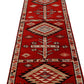 Antique Oriental Turkish Oushak Vintage Hallway Carpet Floor Entryway Kitchen One of a kind Boho Runner rug, 7794