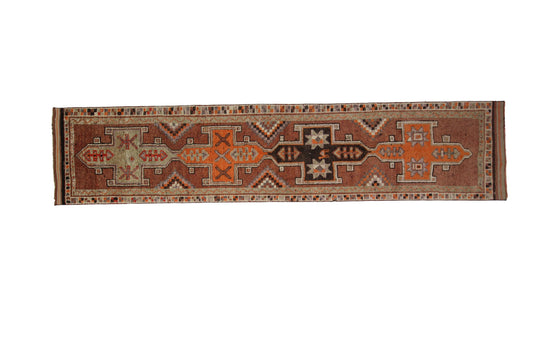 Farmhouse decor Long Floor Vintage Runner Rug, Wool Corridor Carpet Runner, Handmade Turkish Runner Rug, Hallway Runner Rug,7791