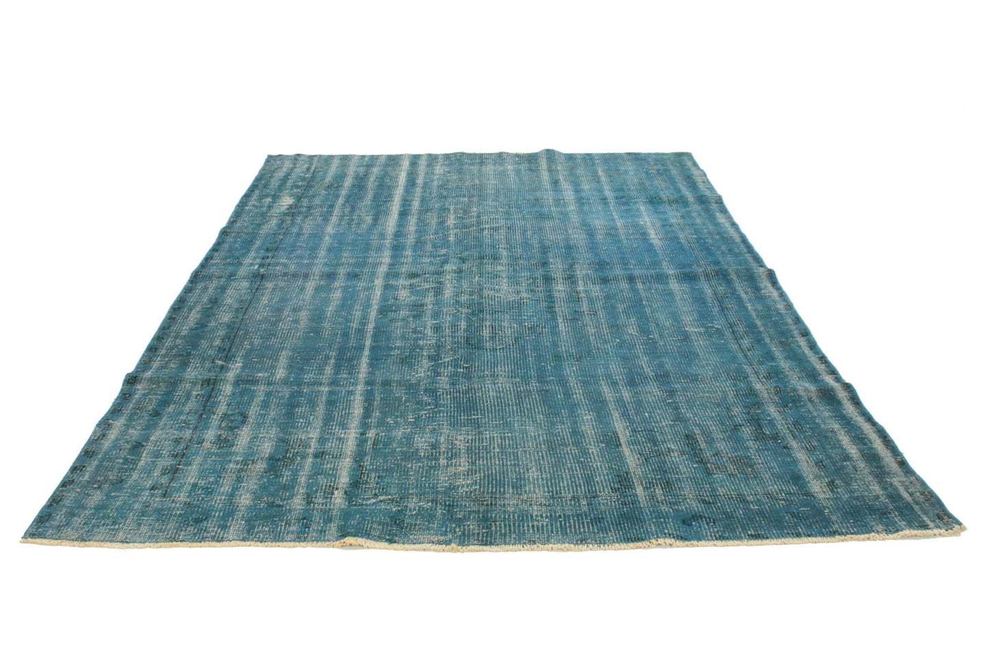 Turkish Rug Blue ,Oushak Rug Blue 5x8, Vintage Rug 5x8, Overdye Rug, Area Rug, Coastal Rug, Carpet Rug 5x8, 5x8 Rug, 3291