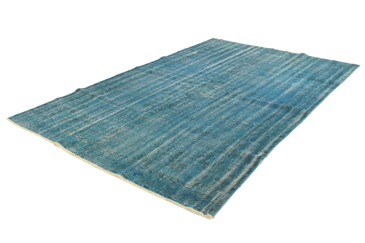 Turkish Rug Blue ,Oushak Rug Blue 5x8, Vintage Rug 5x8, Overdye Rug, Area Rug, Coastal Rug, Carpet Rug 5x8, 5x8 Rug, 3291