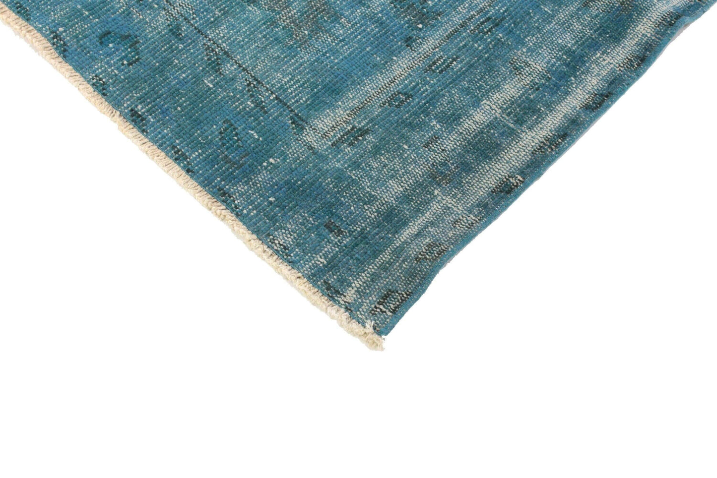 Turkish Rug Blue ,Oushak Rug Blue 5x8, Vintage Rug 5x8, Overdye Rug, Area Rug, Coastal Rug, Carpet Rug 5x8, 5x8 Rug, 3291