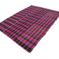 Pink Boho Fine Kilim rug, Check Pattern 6x8 Area Kilim rug, TURKİSH VİNTAGE RUG, Floor rug ,Unique rug, Old rug ,Plaid rug ,Chic rug,7260