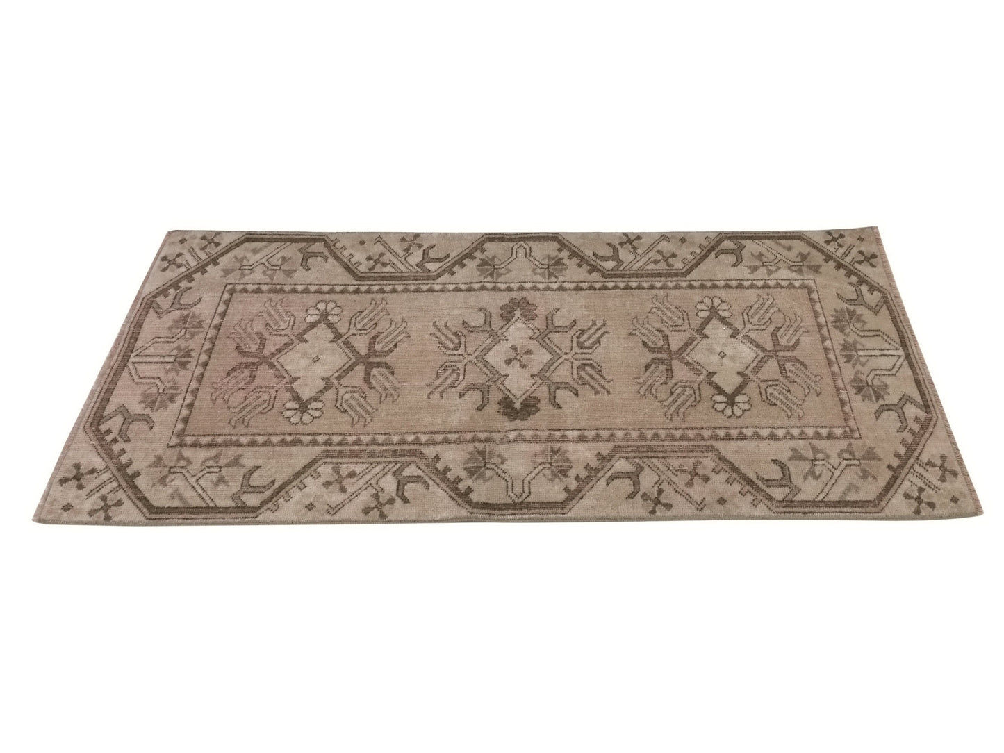Pastel Oushak Rug, Vintage Rug, Neutral rug, Turkish rug, Carpet rug, Muted Rug, 3x5 Vintage rug, Small Beige rug 3x5, One of a kind, 9684