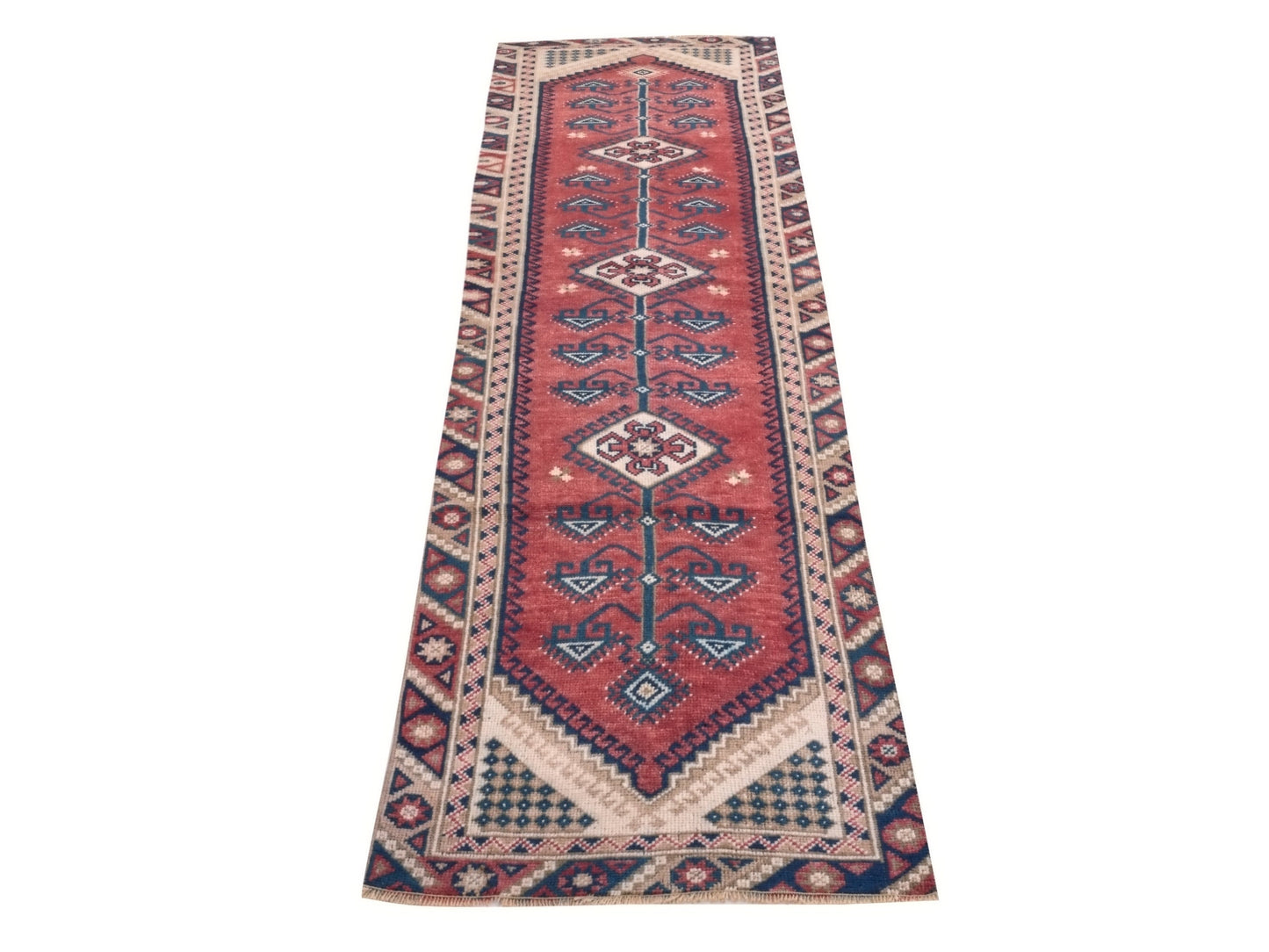 Turkish Anatolia Runner Rug, Oushak Runner, Carpet Runner, Vintage Runner, Hallway Rug, Kitchen rug, Rug Runner 2x9, Floor Rug Runner, 9963