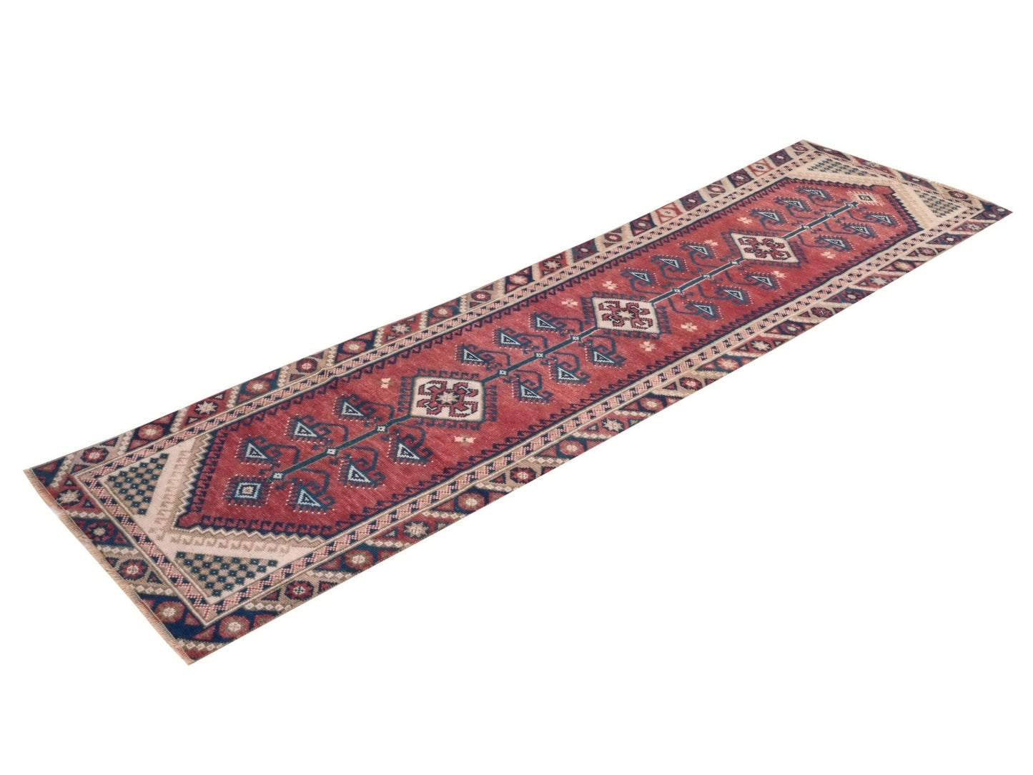 Turkish Anatolia Runner Rug, Oushak Runner, Carpet Runner, Vintage Runner, Hallway Rug, Kitchen rug, Rug Runner 2x9, Floor Rug Runner, 9963